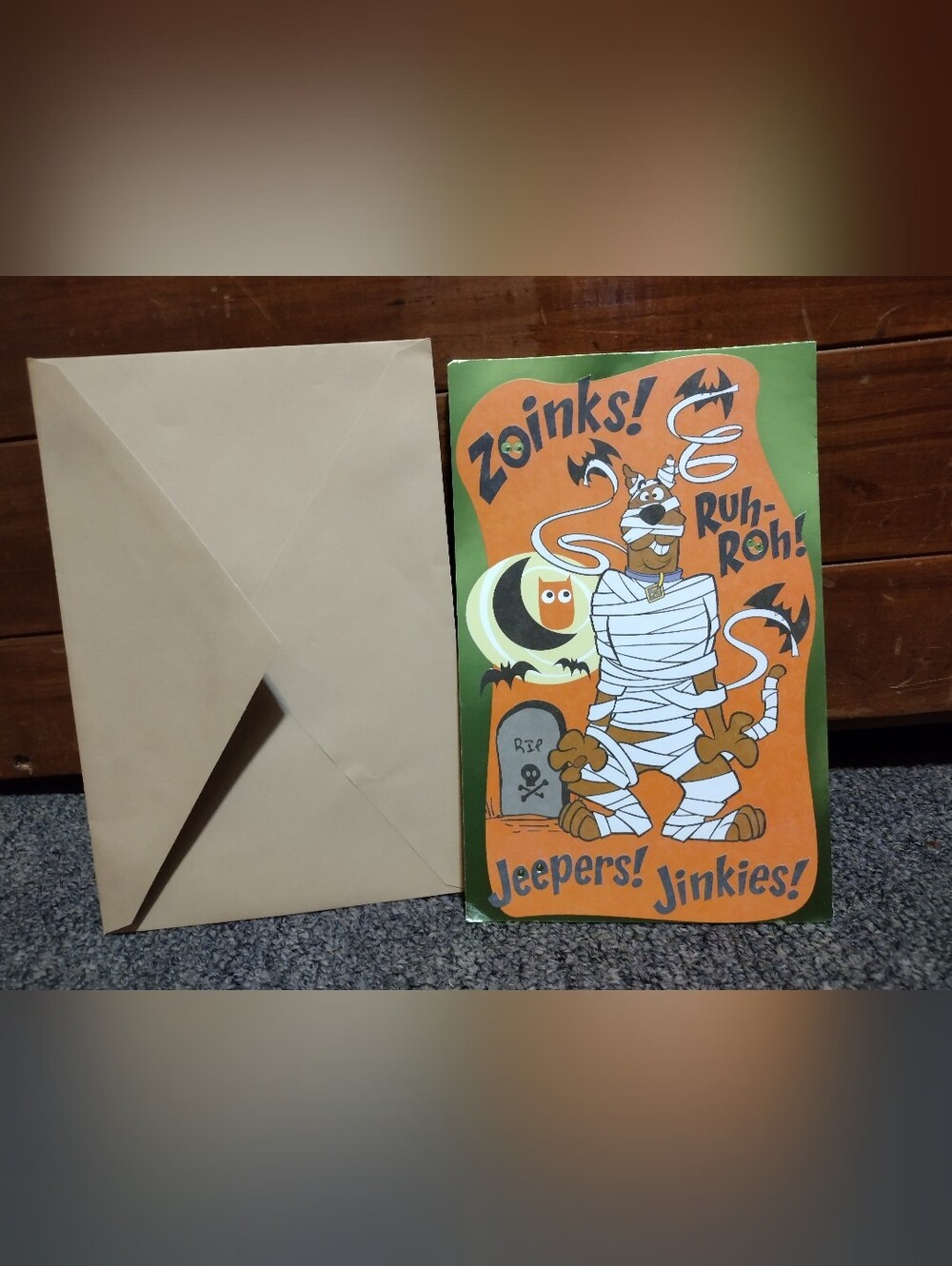 Scooby-Doo Halloween Card - Orange & Green